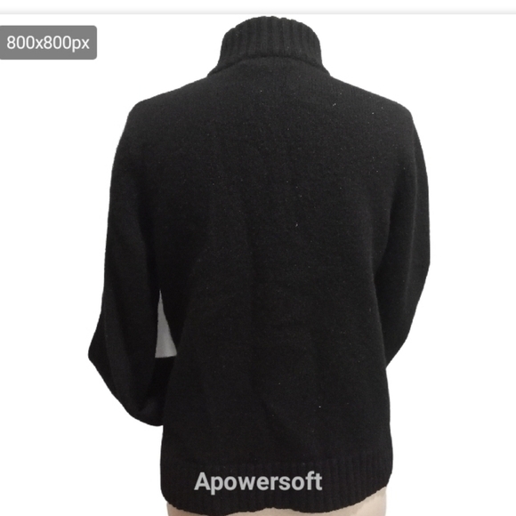 Ralph Lauren Black knit double breasted sweater size Large - Picture 2 of 5